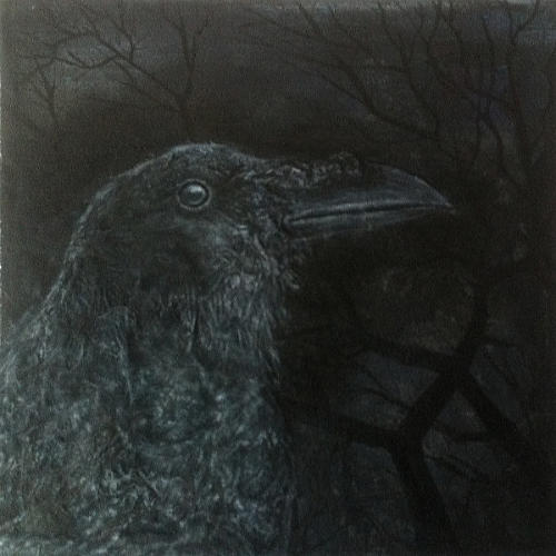 (2018) Tusche, Buntstift und Collage auf Papier, 
20 x 20 cm