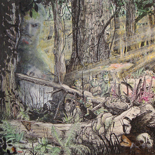 2012) Tusche, Aquarell, Buntstift und
Collage auf Papier, 30 x 30 cm