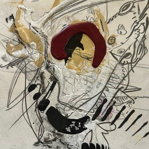 Mischtechnik, Acryl auf Papier, 15 x 15 cm