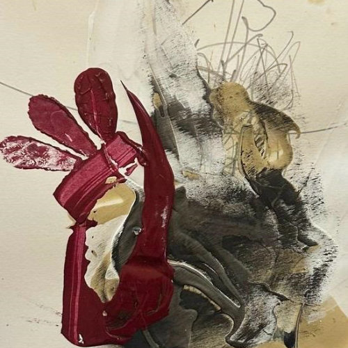 Mischtechnik, Acryl auf Papier, 50 x 50 cm